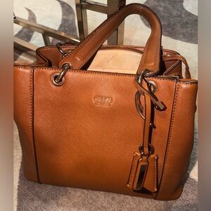 Guess Tan Leather Tote Bag